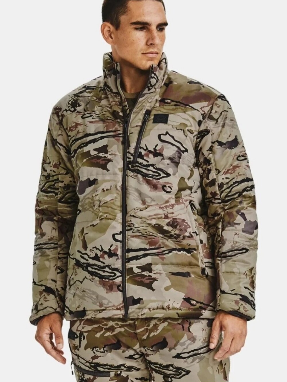 Under Armour Polartec Fleece  Reversible Hunting Jacket  Camo Lightweight Medium